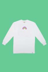 Long Sleeve Box T-Shirt Rainbow Vibes - - Medium
