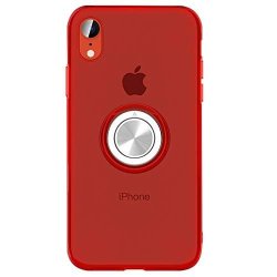 Case Compatible With Apple Iphone Xr Silicone Cover 360ROTATING Ring Smart Phone Protective Case Transparent Skin Smart Phone Case With Kickstand Rad Iphone Xr
