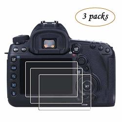 Glass Screen Protector Compatible With Canon Eos 5D Mark Iv 5D4 5DIV 5DS 5DS R Dslr Camera Anti-scratches Fingerprint 3 Pack