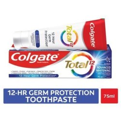 Colgate Total 12 Advanced Whitening Antigerm Multibenefit Toothpaste 75ML