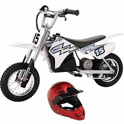Razor MX400 Dirt Rocket 24V Electric Motocross Motorcycle Dirt Bike Bundle With Youth Full Face Helmet