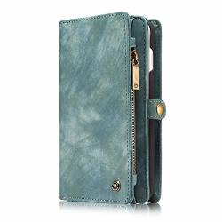 Businda Iphone 7 Case Iphone 8 Wallet Case Premium Soft Pu Leather Zipper Wallet Purse Case Retro Stand Smart With Multiple Card Holder Slots
