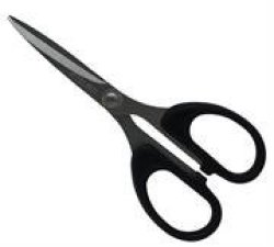Medium Scissors 160MM Black - Stainless Steel Blades Ergonomic Design Left And Right Handed Ideal For Use At Home School And Office Colour