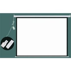 Esquire Electric Projector Screen 180 X 180 With Rf Remote Control 74 X 174 Cm Viewing Area 3CM Black Border Left Right Bottom 10CM