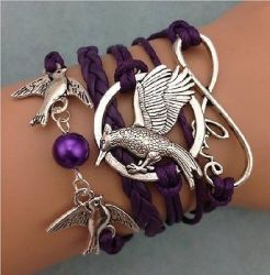 Fashion Bracelet - Infinity Dove Eagle Purple