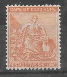 Cape Of Good Hope 1884 5S Very Fine Mint