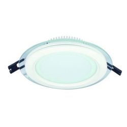 12W 85-265V 100MM Diameter Round C w Glass LED Downlight 3000K