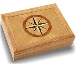 Wood Art Compass Box - Handmade Usa - Unmatched Quality - Unique No Two Are The Same - Original Work Of Wood Art. A