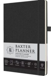 Baxter Undated Planner - A4 Black Book Synthetic Fibre Flexcover