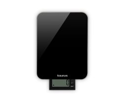 Taurus Effortless Lcd 10KG 3V Battery Operated Glass Kitchen Scale - Black