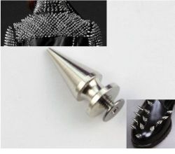 Diy Screw-back Spikes Silver 20mm - 10 Pack