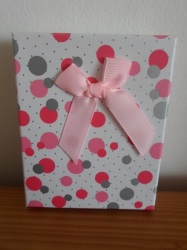 Gift Box Pink Grey And White
