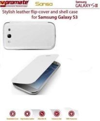 Promate Sansa Samsung Galaxy S3 Stylish Leather Flip-cover And Shell Case Detachable Cover To Replace Original Samsung S3 Cover Colour:white