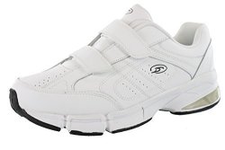 Dr.scholls Men's Omega Light Weight Dual Strap Sneaker Wide Width 11 2E Us White