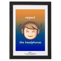 Poster: Respect The Headphones - A3