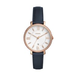 Fossil Jacqueline Rose Gold Round Leather Women's Watch ES4291