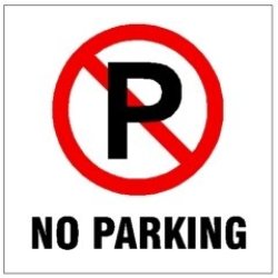 No Parking Rigid Plastic Safety Sign