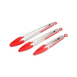 Heavy-duty Commercial Grade Premium Silicone Kitchen Tongs 3-PIECE Set 9 12 14 Inches
