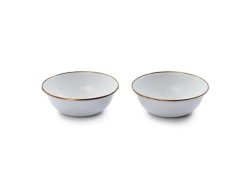 Enamel Bowls Set Of 2 Eggshell