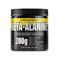 Primaforce Beta-alanine Powder Supplement 200 Grams Enables Harder Training Improves Muscle Gains Increases Workout Capacity Reduces Muscle Fatigue