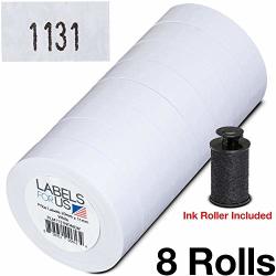 Labels For Us - Monarch 1131 Compatible Labels - White - 20 000 Labels - Pack With 8 Rolls