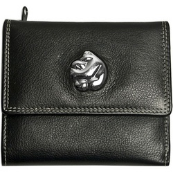 Carrol Boyes Men's Black Stitched Leather Crouching Wallet