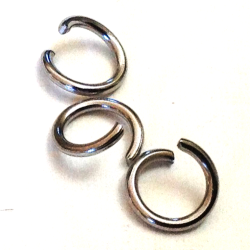 Stainless Steel Open Ring Round 316L Steel 8.5X8.5X1.2MM Sold Per 20