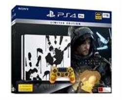 Sony Playstation 4 Pro 1TB Gaming Console Death Stranding Limited Edition With 1 X Dualshock Wireless Controller - Matte White Console 1000GB Storage 8GB