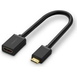 UGreen MINI HDMI Male To HDMI Female Adapter 4K 2K - Black
