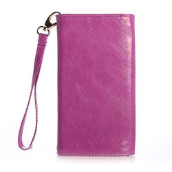 Cooper Cases Tm Flirt Universal Samsung Galaxy Fame Lite Lite Duos Smartphone Wallet Case In Purple Wrist Strap Credit Card id Slots Slip Pocket