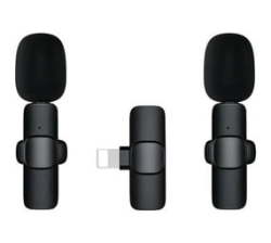 2 Pack Wireless Lavalier Microphones For Iphone Ipad - Crystal Clear Sound Quality For Recording Live Streaming Youtube Facebook Tiktok