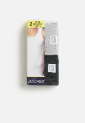 Jockey 2-PACK Eyelet Vest - Black grey