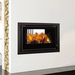 C&a Cristal 78 Double Sided - Built-In Fireplace - 100MM Glass Frame