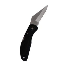 B.bon Pocket Knife 8cm Stainless Steel Locking Blade Rubber Grip