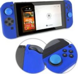 Tuff-Luv Soft Feel Silicone Case For Nintendo Switch With Joystick Grips Blue