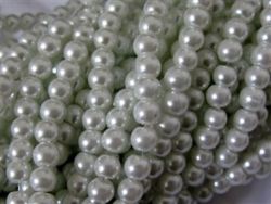 6MM White Faux Glass Pearls 60