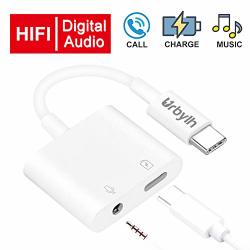 USB C type C To 3.5MM Audio Auxiliary Adapter 2 In 1- Headphone Converter - PD60W Fast Charging Hi-res Sound Compatible With Google Pixel 2