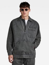 Men&apos S Premium Shanorak Denim Zip Grey Jacket