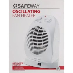 Safeway Oscillating Fan Heater in White
