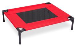 Dog Raised Cot Bed - Red S & M