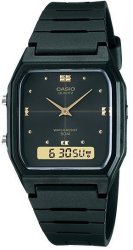 Casio Retro 50M Wr Analog And Digital Watch - Black And Gold