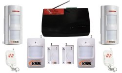 GSM Security Alarm System With 2 Outdoor Motion Detectors Beams