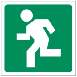 Direction To Escape Left Rigid Plastic Safety Sign