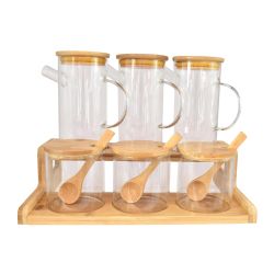 Bamboo Storage Set With Stand