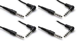 4 Hosa CSS-115R 15 Foot Right Angle 1 4" Trs To 1 4" Trs Balanced Audio Cables