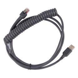 10FT Coiled USB Cable For Motorola Symbol LS2208 LS4208 LS7708 LS7808