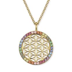 Engelsrufer Colour Flower Of Life Necklace Yellow Gold