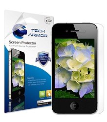 Iphone 4 Screen Protector Tech Armor High Definition Hd-clear Apple Iphone 4 4S Film Screen Protector 3-PACK