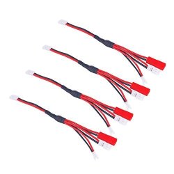 4PCS Connector Cable Molex Male To Jst Jst-ph 2.0 And Micro Jst 1.25 Female 1S Lipo Charger Adapter Cable For Tiny Whoop Blade Inductrix Quadcopter