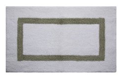 Better Trends Pan Overseas Hotel Collection 200 Gsf 100-PERCENT Cotton Reversible Bath Rugs 24 By 40-INCH White sage